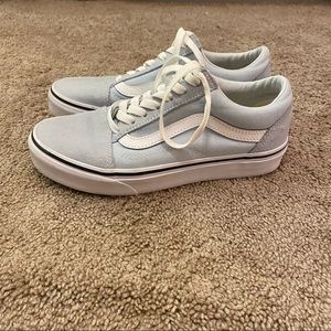 Light blue old skool vans